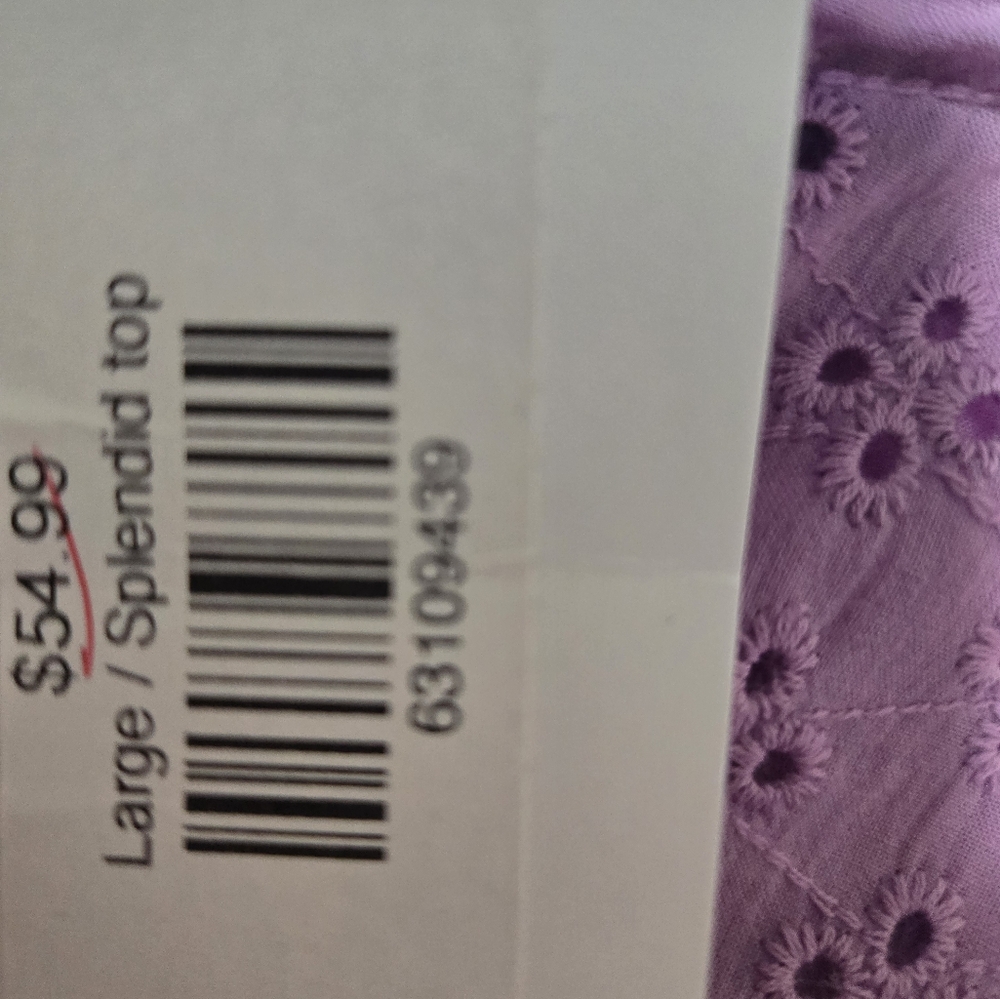 🐦Ellison large Purple blouse NWT - Picture 3 of 3
